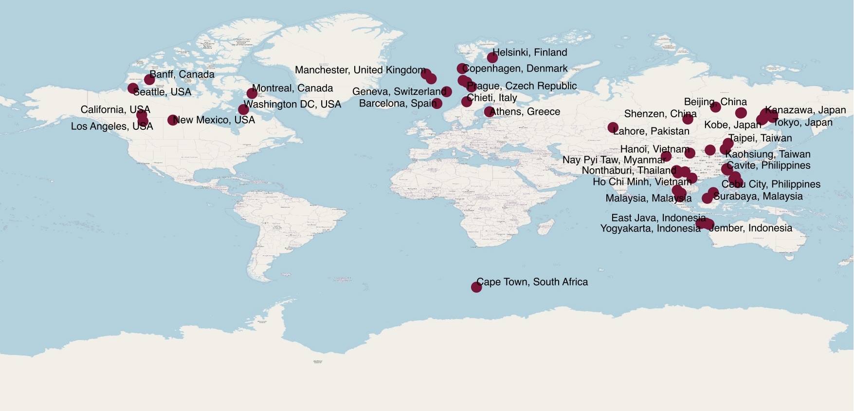 Countries Reached by UPOU Research